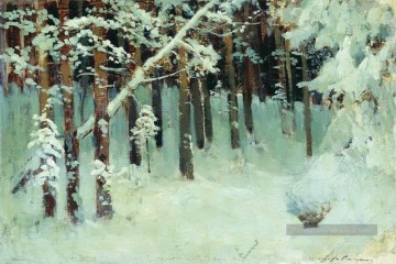 Isaac Ilyich Levitan œuvres - forêt en hiver Isaac Levitan